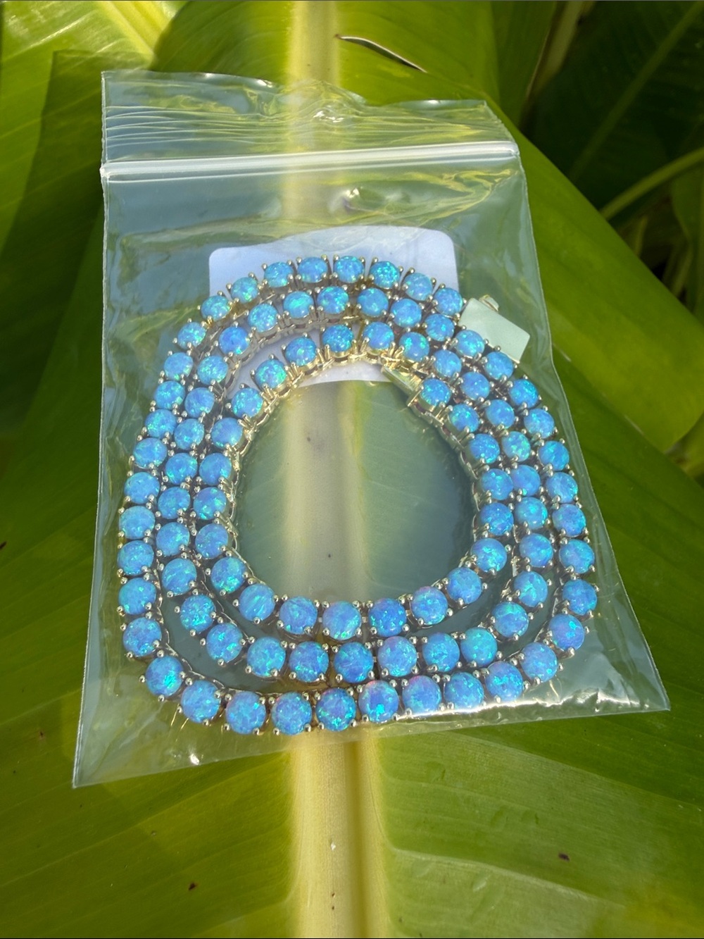 🌟 BRAND NEW 🌟 Melinda Maria Grand Heiress Gold Opal Tennis Necklace 4mm 🩵 💫 - Picture 6 of 9